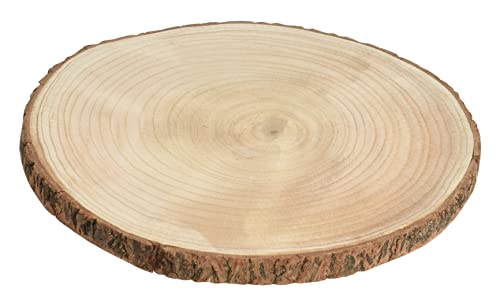 Große Baumscheibe Dekobrett Holz Holzbrett Brett Tablett Holzscheibe Ø 35-40 cm von Meinposten