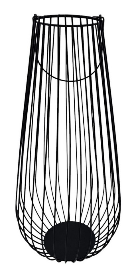 Meinposten Kerzenlaterne Windlicht Metalllaterne 25x50 cm Kerzenhalter Gartenlampe schwarz (1 St) von Meinposten