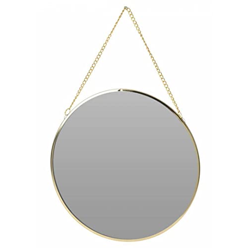 Meinposten Kleiner Spiegel rund Wandspiegel Deko Metall Glas Dekospiegel Gold Ø 20 cm von Meinposten