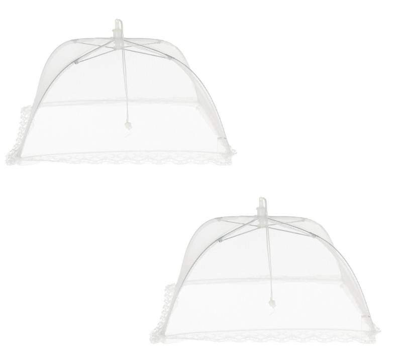 Meinposten Schutzhaube Speisehaube Abdeckhaube Fliegenhaube weiß 2er Set,(2er Set, 2-tlg) 30x30, Höhe: 20 cm von Meinposten