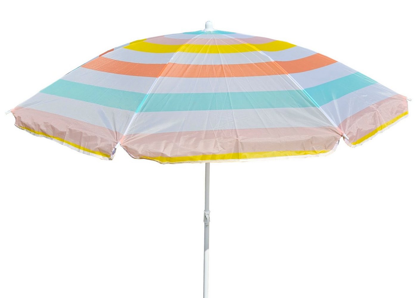 Meinposten Sonnenschirm Sonnenschirm CANDY bunt weiß Schirm Strandschirm Ø 140 cm, höhenverstellbar von Meinposten