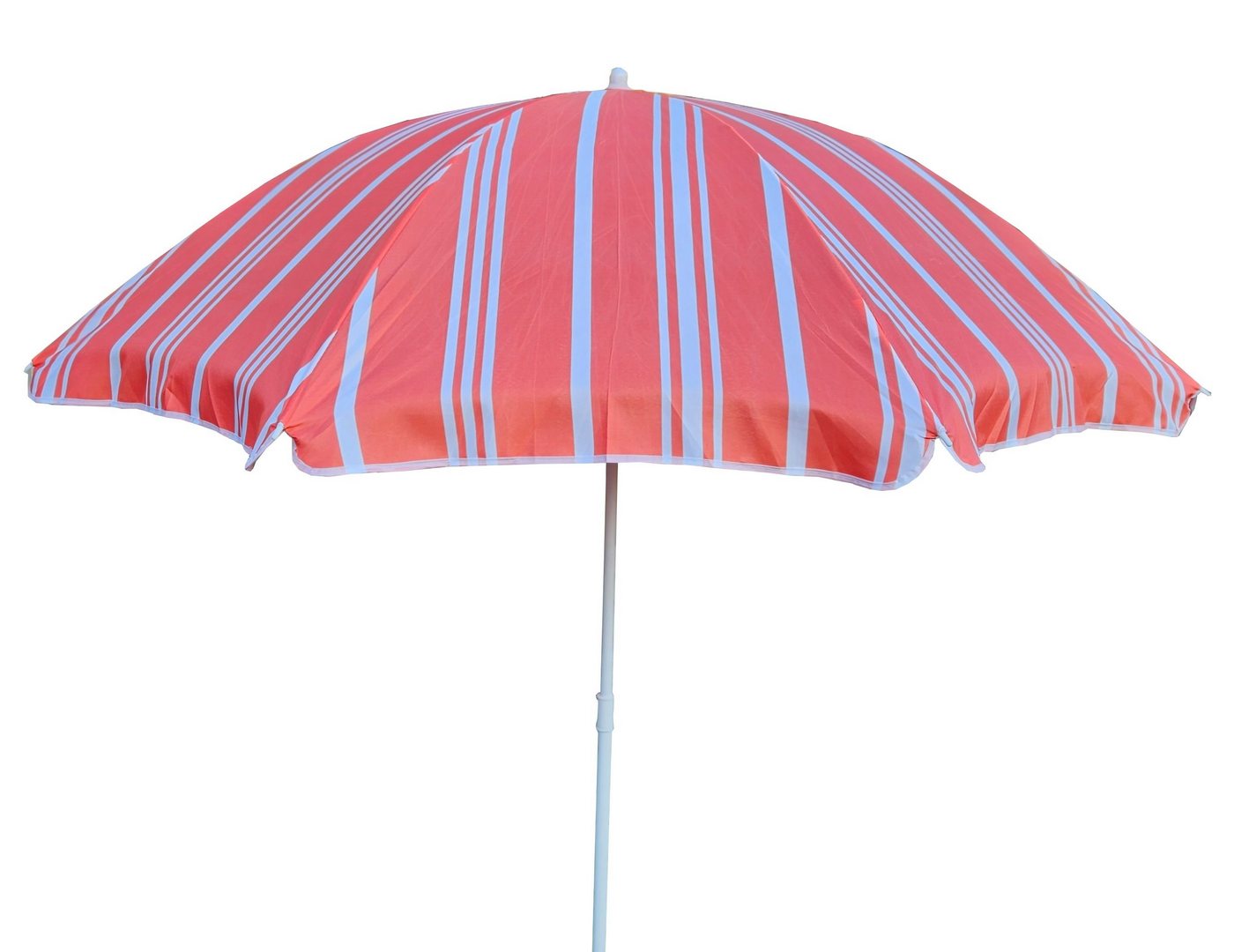 Meinposten Sonnenschirm rot weiß gestreift UV-Schutz 30+ Schirm Strandschirm Ø 150 cm, höhenverstellbar von Meinposten
