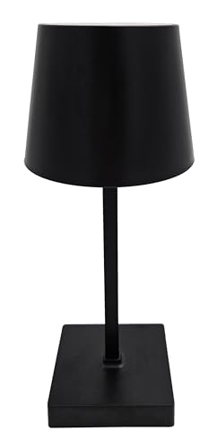 Meinposten Tischleuchte Touch dimmbar LED Lampe schwarz kabellos Höhe 26 cm von Meinposten