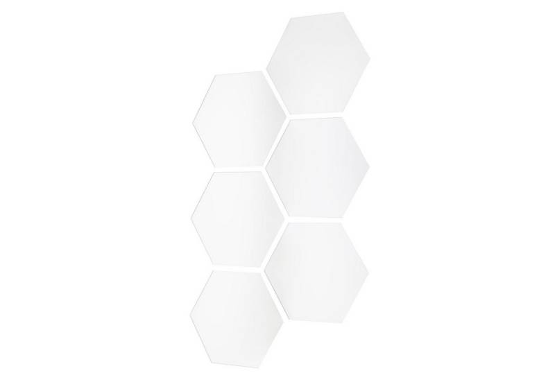 Meinposten Wandspiegel Spiegel Sechseckig 6er Set Spiegelfliesen SELBSTKLEBEND 18x21 cm (6er Set), selbstklebend von Meinposten