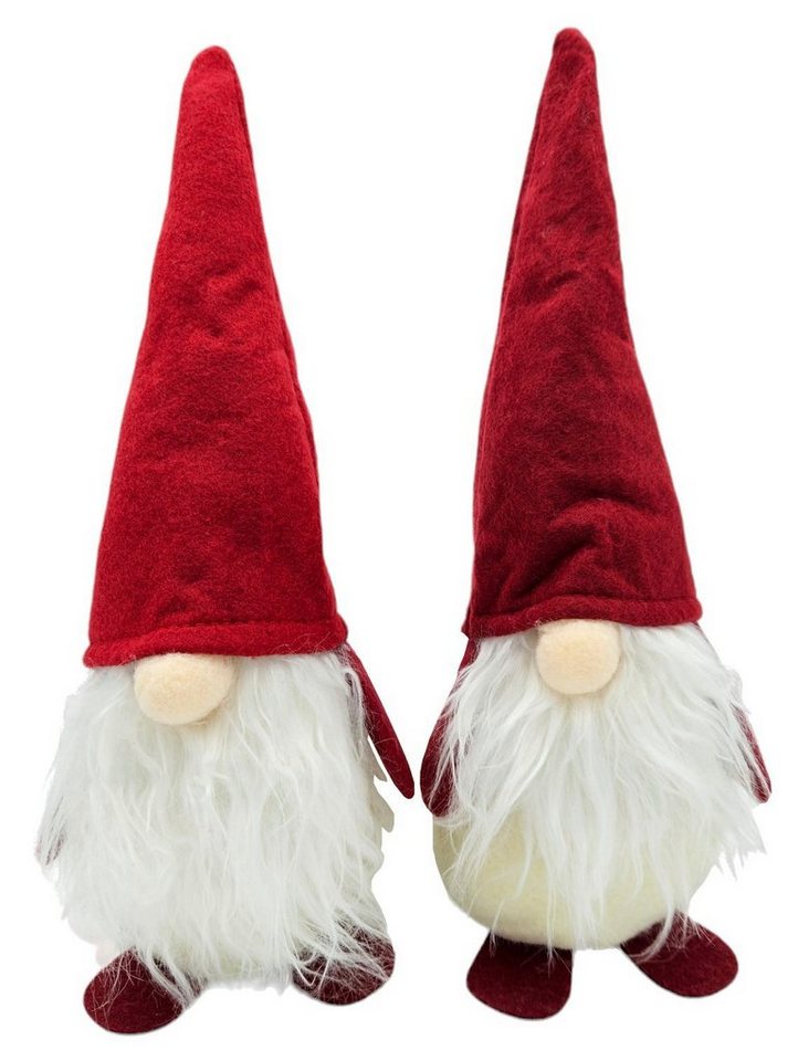 Meinposten Wichtel Filz Weihnachtswichtel Weihnachtsdeko Türstopper Weihnachtsmann 30 cm (2 St., 2er Set) von Meinposten