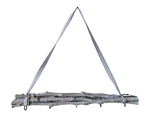 Meinposten. Dekozweige grau 50 cm Zweige Holz Fensterhänger mit 5 Haken Shabby Deko Landhaus von Meinposten