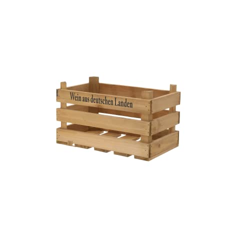 Obstkiste Holzkiste Dekokiste Weinkiste Regalkiste 40x26 36x22 30x17 25x12 Holz (XL 36 x 22 x H20 cm) von Meinposten