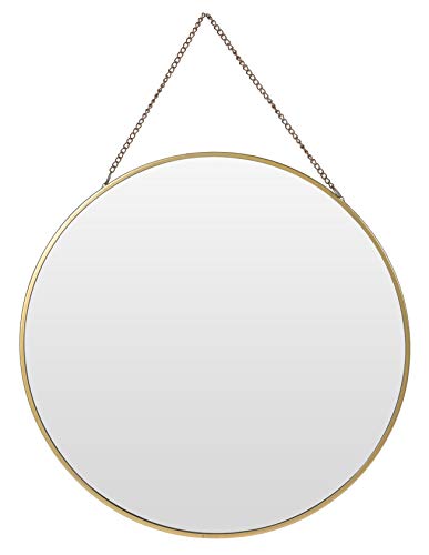 Meinposten Spiegel rund Wandspiegel Schminkspiegel runder Dekospiegel Metall Gold Ø 30 cm von Meinposten