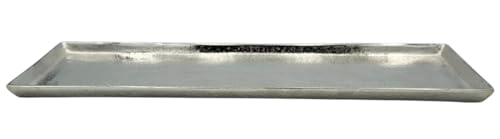 Tablett Deko Metall 44x13 cm Silber Kerzentablett Dekotablett Dekoschale rechteckig Tablett Deko Metall 44x13 cm Silber Kerzentablett Dekotablett Dekoschale rechteckig von Meinposten