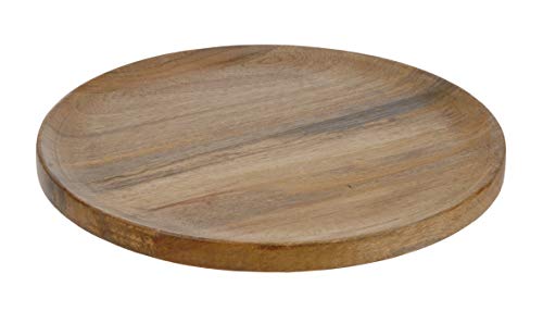 Meinposten. Teller Holzteller Mango Dekoteller Tischdeko Mangoholz Deko Schale Holz Ø 37-38 cm von Meinposten.
