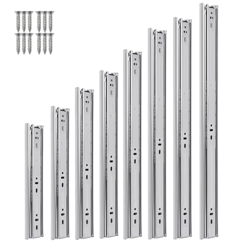 Meisax Kugelauszug 2er Set (1 Paar) Schubladenschienen 250 mm Nut Schubladenauszug - Schienen für Schubladen - Schubladen Schienensystem - Teilauszug Schubladen hochwertig - leicht anzubringen (250mm) von Meisax