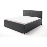 Meise Möbel Chicago Posterbett Metallfuß in Chromoptik Kopfteil gesteppt von Meise Möbel