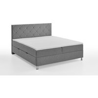 Meise Möbel Leo Boxspringbett Metallfuß mit Chromoptik 100% Polyester von Meise Möbel