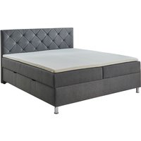 Meise Möbel Leo Boxspringbett Metallfuß mit Chromoptik 100% Polyester von Meise Möbel