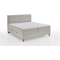 Meise Möbel Memphis Boxspringbett Holzfuß 100% Polyester Beige von Meise Möbel