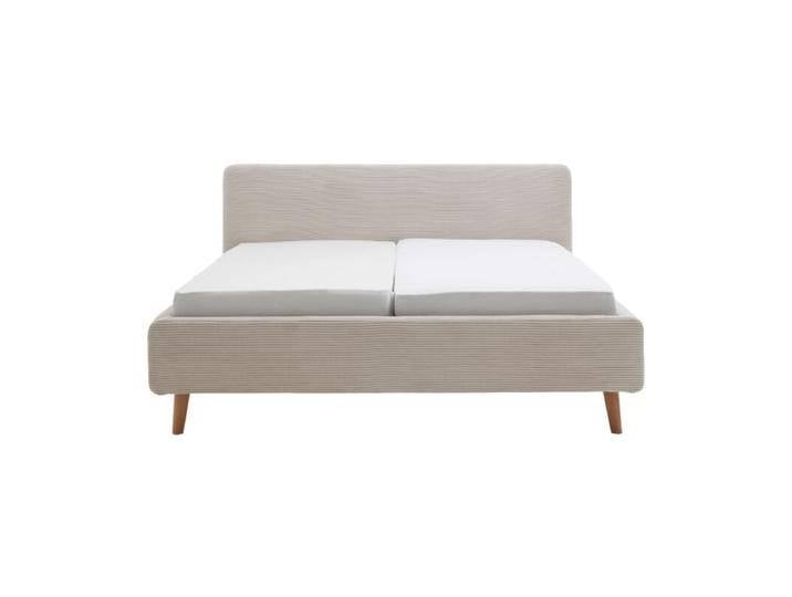 Meise Mattis Polsterbett in Cord optional mit Bettkasten - Cord Poso beige , 160 x 200 , Komfort Modell, Skandinavisch, Zeitlos von Meise