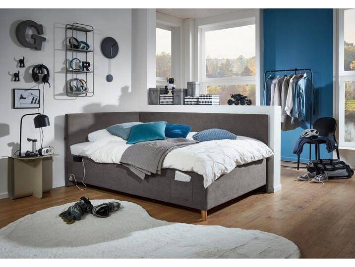 Meise.Möbel meise.möbel Kinderbett COOL II, Jugendbett inkl. USB Anschlüsse, schwarz, inkl. Rückenteil-ohne Lattenrost Meise.Möbel meise.möbel Kinderbett COOL II, Jugendbett inkl. USB Anschlüsse, schwarz, inkl. Rückenteil-ohne Lattenrost von Meise