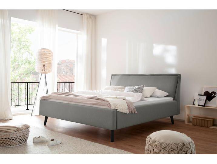 Polsterbett MEISE.MÖBEL Frieda , grau (hellgrau), B:196cm H:105cm L:224cm, Betten, wahlweise mit Lattenrost und Bettkasten von Meise