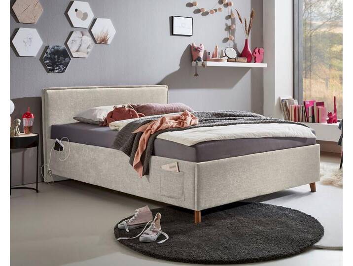 meise.möbel »Fun I« Jugendbett 140x200 cm / dunkelblau / ohne Rückenteil / mit Bettkasten / mit Matratze / Härtegrad H2/H3 von Meise