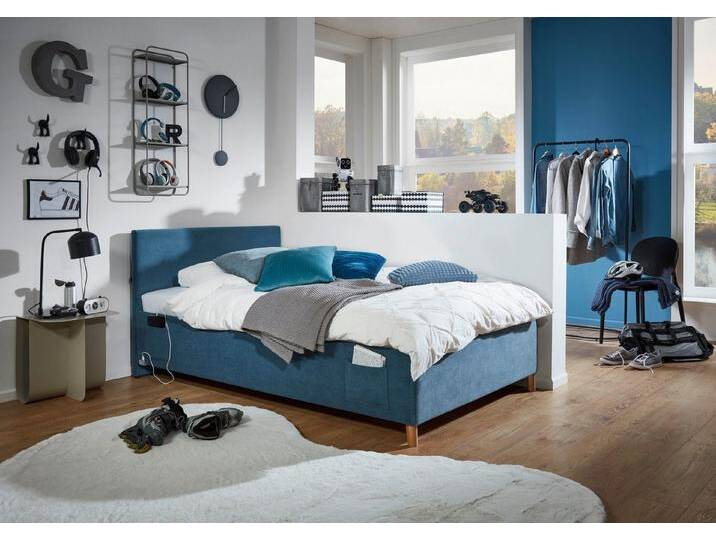 meise.möbel Kinderbett COOL, Jugendbett inkl. USB-Anschluss, blau, ohne Bettkasten meise.möbel Kinderbett COOL, Jugendbett inkl. USB-Anschluss, blau, ohne Bettkasten von Meise