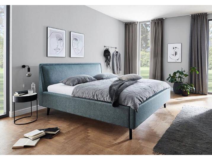 meise.möbel Polsterbett Frieda, blau, Mit Lattenrost und Bettkasten, Füße schwarz lackiert, ocean meise.möbel Polsterbett Frieda, blau, Mit Lattenrost und Bettkasten, Füße schwarz lackiert, ocean von Meise