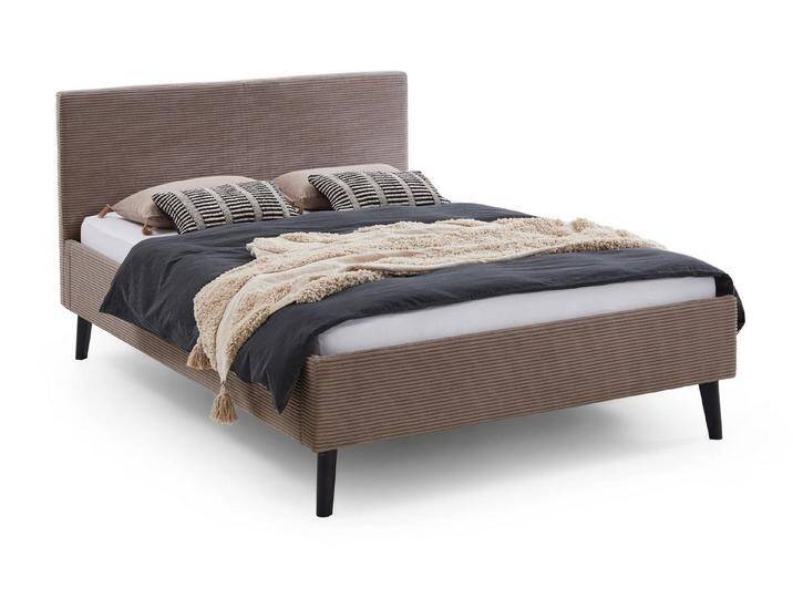 meise.möbel Polsterbett Isola (mit Cordbezug, Einzelbett oder Doppelbett, 140 oder 180 x 200 cm), in 2 Farben, Taupe von Meise