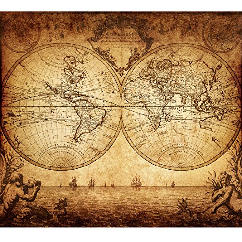 Vintage Old World Map Poster Print Art 1733 Nautical Segelschiff Karte Home Wall Decor von Meishe Art