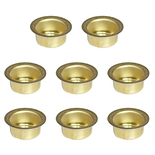 Auswahl Größe - Kerzentülle Kerzeneinsatz Kerzenhalter aus Metall, für Baumkerzen, Puppenkerzen, Pyramidenkerzen Tafelkerzen und Teelichter - Hier: 8 Stück Tülle 12 mm von Meissner-Handel