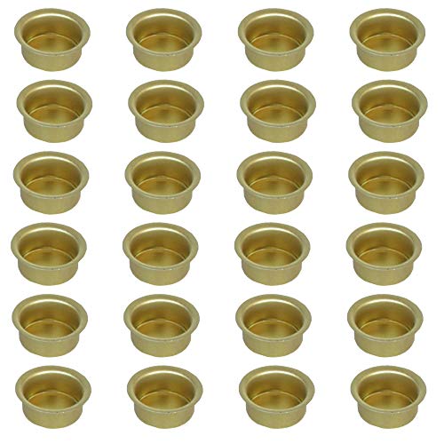 Auswahl Größe - Kerzentülle Kerzeneinsatz Kerzenhalter aus Metall, für Baumkerzen, Puppenkerzen, Pyramidenkerzen Tafelkerzen und Teelichter - Hier: 24 Stück Tülle 22 mm von Meissner-Handel