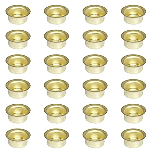 Auswahl Größe - Kerzentülle Kerzeneinsatz Kerzenhalter aus Metall, für Baumkerzen, Puppenkerzen, Pyramidenkerzen Tafelkerzen und Teelichter - Hier: 24 Stück Tülle 10 mm von Meissner-Handel