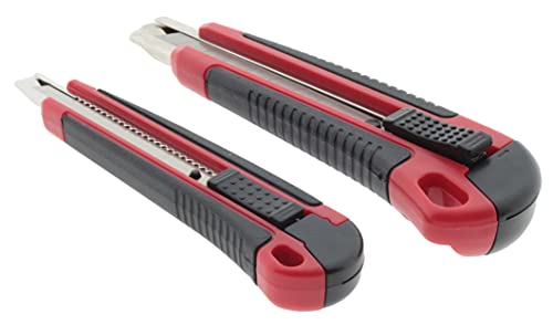 meistercraft Cuttermesser Set 8-tlg. 18mm und 9mm + Ersatzklingen Abbrechmesser Teppichmesser von Meister-Craft