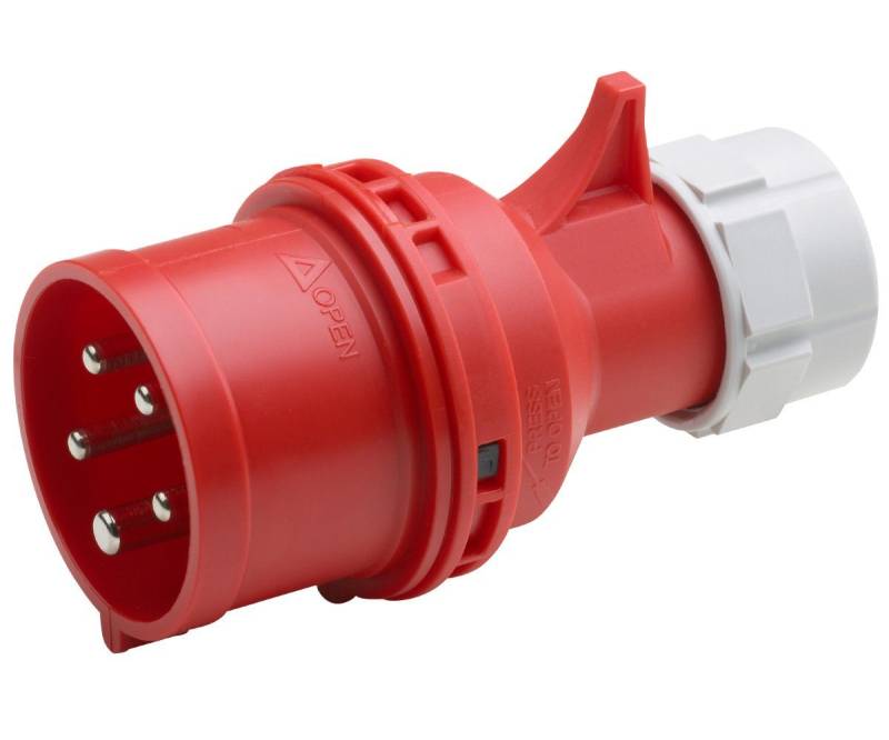Meister Werkzeuge Aufputz-Einspeise-Steckdose CEE-Stecker 5-polig rot 32A IP44 feuchtraumgeeignet 400V, 1-St. von Meister Werkzeuge