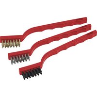 Meister Werkzeuge Drahtbürste Messing, Stahl, Nylon® 170mm 3teilig 1 Set von Meister Werkzeuge