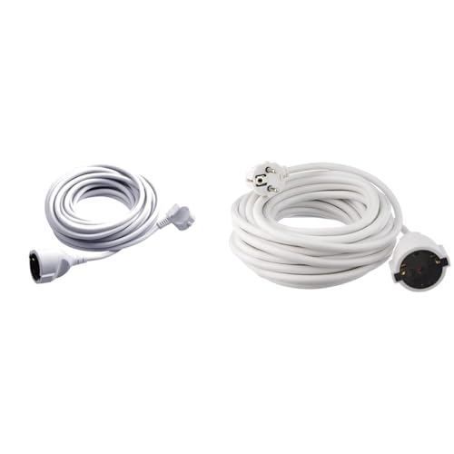 Bundle aus Meister Schutzkontakt-Verlängerung - 3 m + 10 m Kabel - weiß - Kunststoffleitung - IP20 Innenbereich/Kupplung mit Berührungsschutz/Schuko-Verlängerung / 7432310 + 7432910 Bundle aus Meister Schutzkontakt-Verlängerung - 3 m + 10 m Kabel - weiß - Kunststoffleitung - IP20 Innenbereich/Kupplung mit Berührungsschutz/Schuko-Verlängerung / 7432310 + 7432910 von Meister