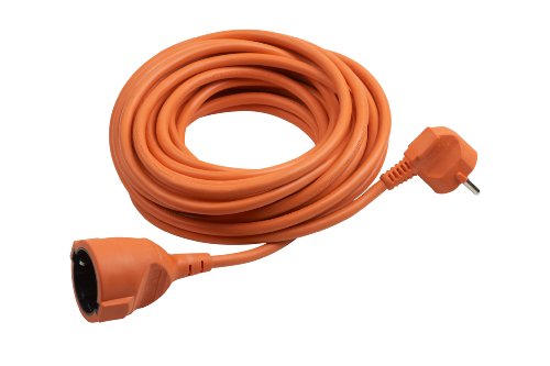 Meister Schutzkontakt-Verlängerung - 25 m Kabel - orange - Kunststoffleitung - IP20 Innenbereich / Kupplung mit Berührungsschutz / Schuko-Verlängerung / 7433250 von Meister