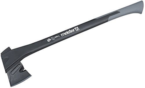 Meister Axt "Tornado - 2000 g - Vibrationsarmer Stiel aus Nylon - Ideale Kraftübertragung - Rutschfeste Grifffläche - Zur Bearbeitung von Holz / Universalaxt mit Schneidschutz / Spaltaxt / 2191900 von Meister