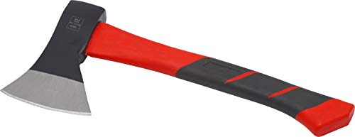 Meister Beil 600 g - Vibrationsarmer Stiel aus Fiberglas - Kompakte Form - Gummiertes Griffende - Zur präzisen Bearbeitung von Holz / Handbeil mit Schneidschutz / Spaltbeil / Camping / 2150200 von Meister