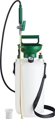 Meister Drucksprüher - 5 L Füllmenge - Hochwertige Messing-Düse - Mit Manometer & Überdruckventil - Bequemer Tragegurt - Geeignet für Pflanzenschutzmittel / Drucksprühgerät / Pumpsprüher / 9930810 von Meister