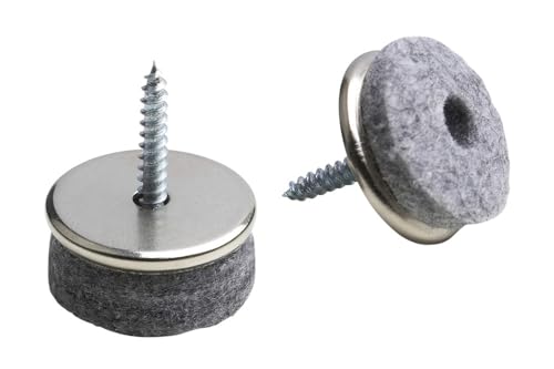 Metafranc Filz-Gleiter "TopSoft" Ø 20 mm - Mit Schraube - grau - 4 Stück - Effektiver Schutz Ihrer Möbel & Stühle / Möbelgleiter-Set für empfindliche Böden / Stuhlgleiter / Bodengleiter / 644326 Metafranc Filz-Gleiter "TopSoft" Ø 20 mm - Mit Schraube - grau - 4 Stück - Effektiver Schutz Ihrer Möbel & Stühle / Möbelgleiter-Set für empfindliche Böden / Stuhlgleiter / Bodengleiter / 644326 von Metafranc