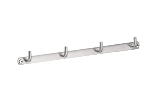 Metafranc Hakenleiste 310 mm - Edelstahl - 4 Haken - Neutrale Optik - Zur Wandmontage - Ideal für Badezimmer oder Küche / Handtuchleiste / Wand-Garderobe / Wandhaken / Handtuchhalter / 262141 Silber Metafranc Hakenleiste 310 mm - Edelstahl - 4 Haken - Neutrale Optik - Zur Wandmontage - Ideal für Badezimmer oder Küche / Handtuchleiste / Wand-Garderobe / Wandhaken / Handtuchhalter / 262141 Silber von Metafranc