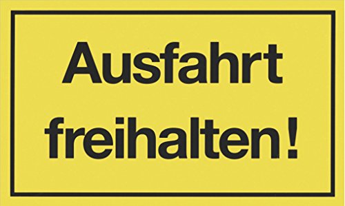 Metafranc Hinweisschild "Ausfahrt freihalten!" - 250 x 150 mm / Beschilderung / Infoschild / Verbotsschild / Halteverbot / Parkverbot / Grundstückskennzeichnung / Gewerbekennzeichnung / 500030 von Metafranc