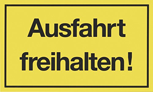 Metafranc Hinweisschild "Ausfahrt freihalten!" - 300 x 200 mm / Beschilderung / Infoschild / Verbotsschild / Halteverbot / Parkverbot / Grundstückskennzeichnung / Gewerbekennzeichnung / 500270 von Metafranc