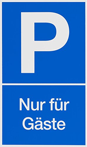 Metafranc Hinweisschild "P-Nur für Gäste" - 250 x 150 mm / Beschilderung / Infoschild / Verbotsschild / Halteverbot / Parkverbot / Grundstückskennzeichnung / Gewerbekennzeichnung / 500200 von Metafranc