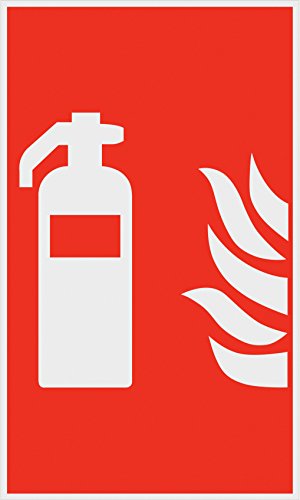 Metafranc Hinweisschild Symbol: Feuerlöscher - 250 x 150 mm / Beschilderung / Infoschild / Feuerlöscher / Erste-Hilfe-Kennzeichnung / Sicherheitsmarkierung / Gewerbekennzeichnung / 500040 von Metafranc