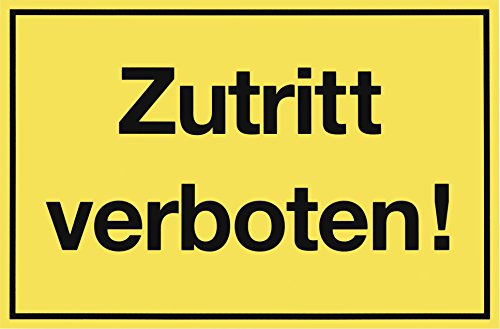 Metafranc Hinweisschild "Zutritt verboten!" - 250 x 150 mm / Beschilderung / Infoschild / Verbotsschild / Zutrittsverbot / Privatgrundstück / Grundstückskennzeichnung / Gewerbekennzeichnung / 503770 von Metafranc