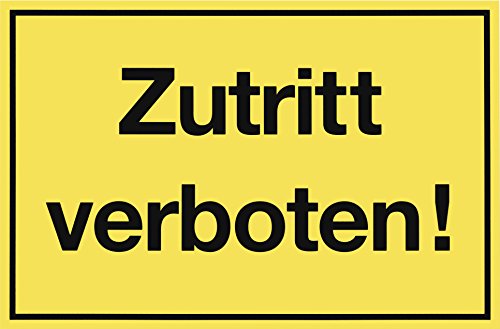 Metafranc Hinweisschild "Zutritt verboten!" - 300 x 200 mm / Beschilderung / Infoschild / Verbotsschild / Zutrittsverbot / Privatgrundstück / Grundstückskennzeichnung / Gewerbekennzeichnung / 500390 von Metafranc