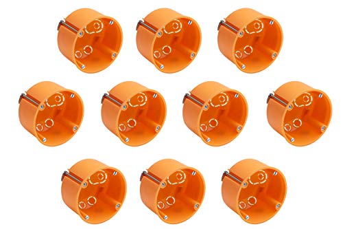 Meister Hohlwanddose Unterputz - 45 mm tief - orange - 10 Stück - Ø 68 mm Fräsloch - Zum Einbau von Schaltern & Steckdosen / Abzweigdose / Schalterdose / Hohlwand-Gerätedose / 7464120 Meister Hohlwanddose Unterputz - 45 mm tief - orange - 10 Stück - Ø 68 mm Fräsloch - Zum Einbau von Schaltern & Steckdosen / Abzweigdose / Schalterdose / Hohlwand-Gerätedose / 7464120 von Meister