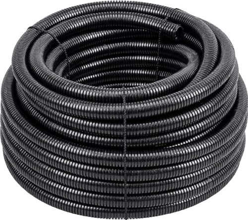 Meister Isolierrohr flexible Ausführung - 25 Meter - schwarz - 750 N (mittel) - M25 Gewinde - Flammwidrig - Geeignet für Hohlwände, Estrich oder Beton / Wellrohr / Leerrohr / Schutzrohr / 7480720 von Meister