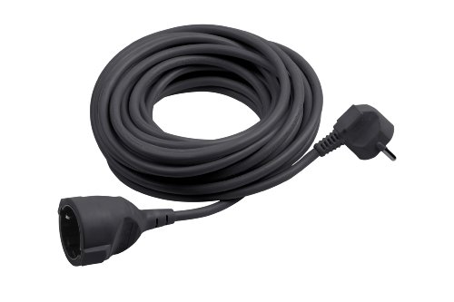 Meister Kunststoff-Verlängerungskabel 25 m – für innen (IP20) – Schuko-Kupplung – schwarz von Meister