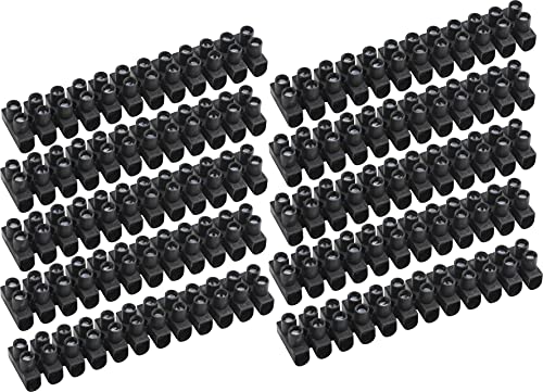 Meister Lüsterklemmen 12-polig - Kabelquerschnitt 4 - 6 mm² - 10 Stück im praktischen Set - schwarz / 12-polige Klemmleiste / Dosenklemmen / Hausinstallation / 7453060 von Meister